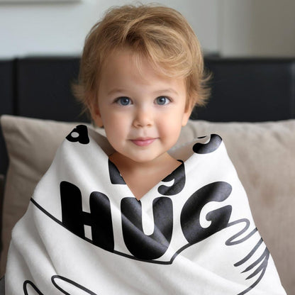 Personalized Hug Blanket - Get Well Soon Blanket, Custom Name Sending You a Big HUG Gift, Uplifting Encouraging Gift, Send Hugs Blanket