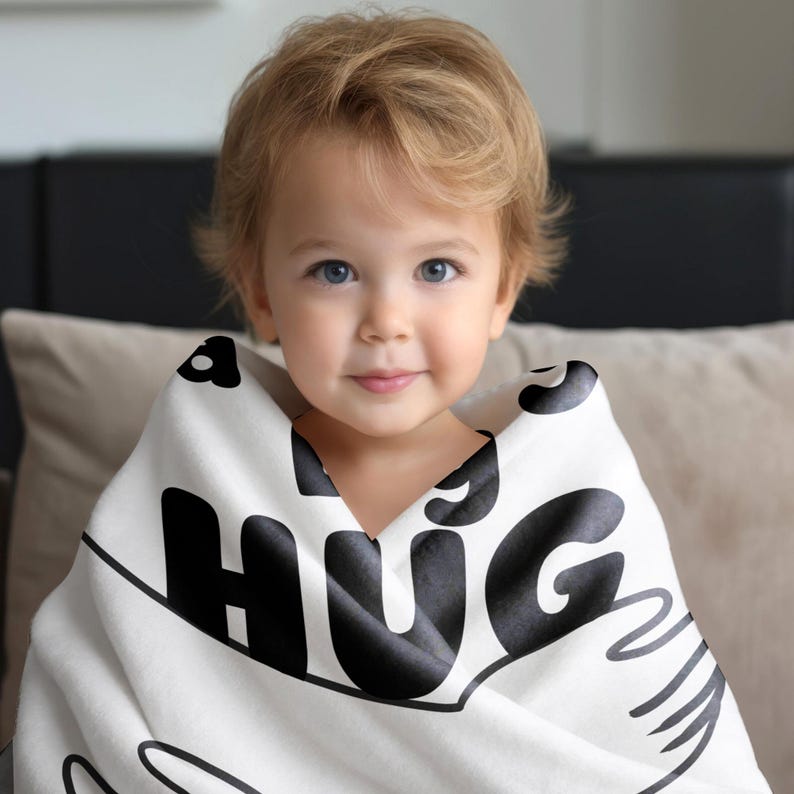 Personalized Hug Blanket - Get Well Soon Blanket, Custom Name Sending You a Big HUG Gift, Uplifting Encouraging Gift, Send Hugs Blanket