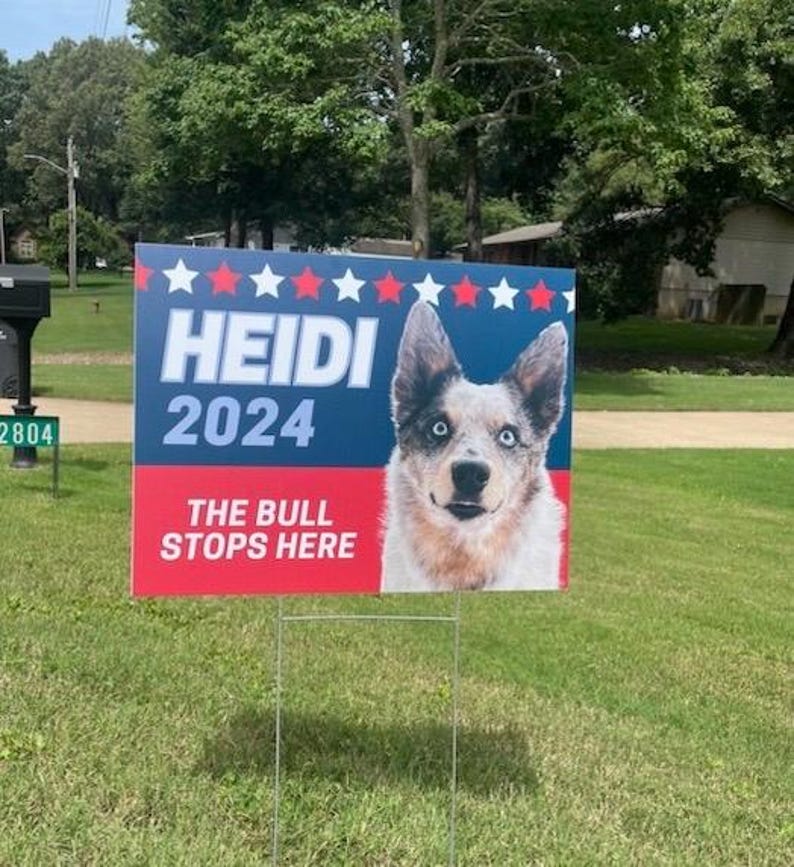 Custom Dog Political Sign | Dog Yard Sign | Custom Dog Sign | Cat Yard Sign | Funny Election Yard Sign | Funny Political Gift