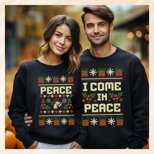 Matching Couples Ugly Christmas Sweater, Ugly Adult Humor Holiday Sweater, I Come In Peace Ugly Christmas Sweater, Ugly Christmas Party il_794xN.6214401104_qbp6.jpg