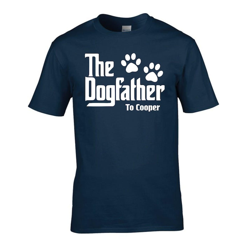 Personalised Dogfather T-Shirt, Fathers Day Gift, Dog Father T Shirt, Dog Dad Pet Father's Day Godfather Vet Animal Lover Puppy Tee Top