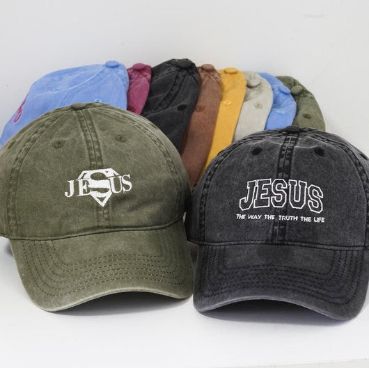 Embroidered JESUS Baseball Cap: Religious Christian Gift