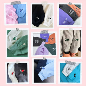 Dinosaur Skaters Sweatshirt, Matching Dinosaur Hoodies, Dinosaur Hoodies, Embroidered Personalized Hoodies For Couples, Couples Gift