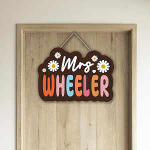 Wooden Custom Name Sign, Custom Door sign, Teachers' day gift, Doorframe Sign,Gift for teacher, Teacher Name Sign For Door,Wooden Sign decor