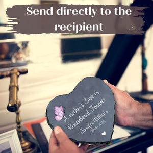 Loss of a Mother Sympathy Gifts, Personalized Memorial Stone Plaque, Heartfelt Gift , Sympathy Gift, Slate Grave Marker, Remembrance, Bereavement Gift, Loss of a Loved One