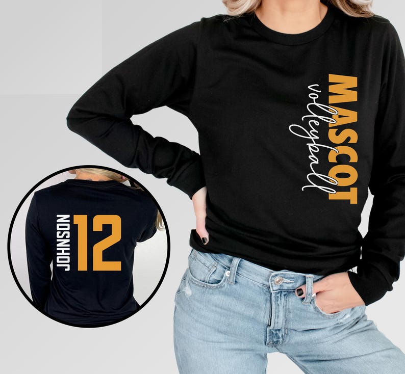 Custom Volleyball Shirt, Personalized Volleyball Shirt, Game Day Volleyball Hoodie, Mascot Volleyball Sweatshirt, Volleyball Dad Shirts