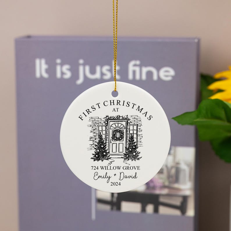 Our New Home Christmas Ornament,First Christmas Ornament,New Home Gifts,New House Gifts,Keepsake Gifts,House Address Ornament,Christmas Gift