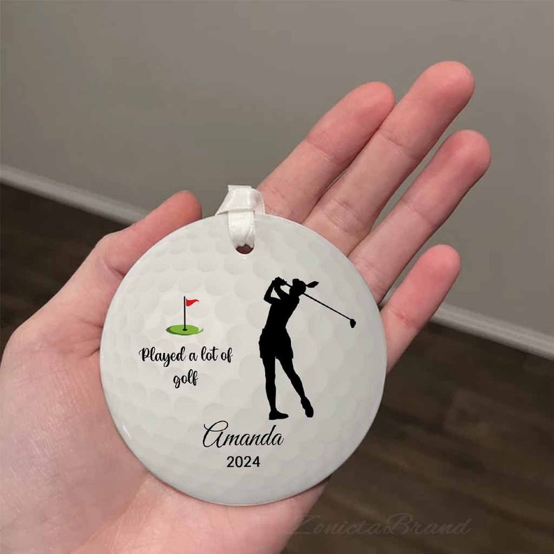 Personalized Golf Ornament, Ornament for Golfer, Golf Christmas 2024 Ornament, Funny Golf Gift Played A Lot Of Golf, Custom Golf Player