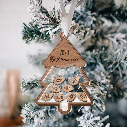 Best Team Ever 2024 Christmas Ornament, Best Team Ever Gifts for Coworker, Personalized Coworker Ornament, Team Members Colleagues Gifts
