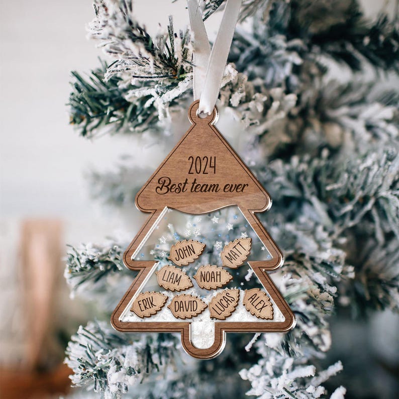 Best Team Ever 2024 Christmas Ornament, Best Team Ever Gifts for Coworker, Personalized Coworker Ornament, Team Members Colleagues Gifts