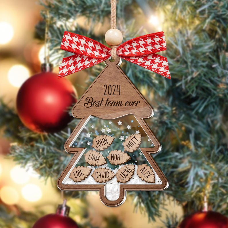 Best Team Ever 2024 Christmas Ornament, Best Team Ever Gifts for Coworker, Personalized Coworker Ornament, Team Members Colleagues Gifts
