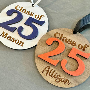 Class of 2025 Christmas Ornament, High School Graduation Ornament Personalized, Senior 2025 Gift, Handmade Gift, Wooden Ornaments