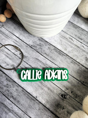 Backpack name tag, custom keychain, personalized name tag, diaper bag tag, back to school, teacher gift, gift for any occasion,lunch box tag