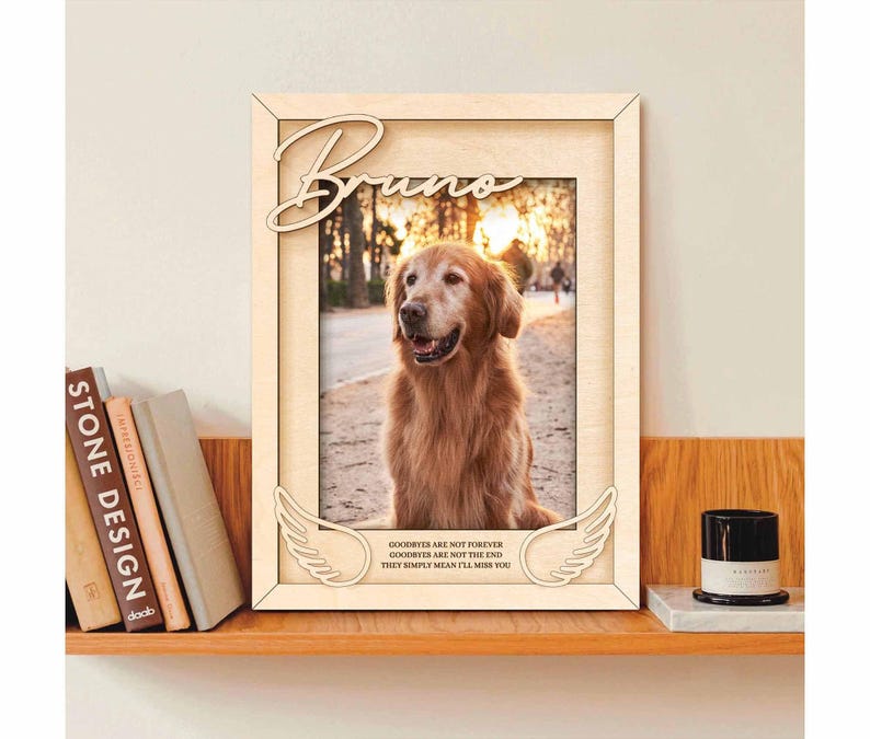 Personalized Pet Memorial Picture Frame, Pet Lover Photo Gift, Dog Keepsake Sign with Name, Cat Loss Gift, Pet Loss , Loss Of Dog