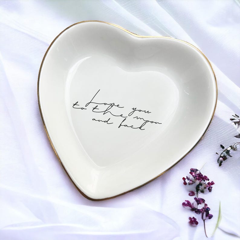 Personalized Actual Handwriting Birthday Gifts Ring Dish - Remember Family Memorial Gift for Mom