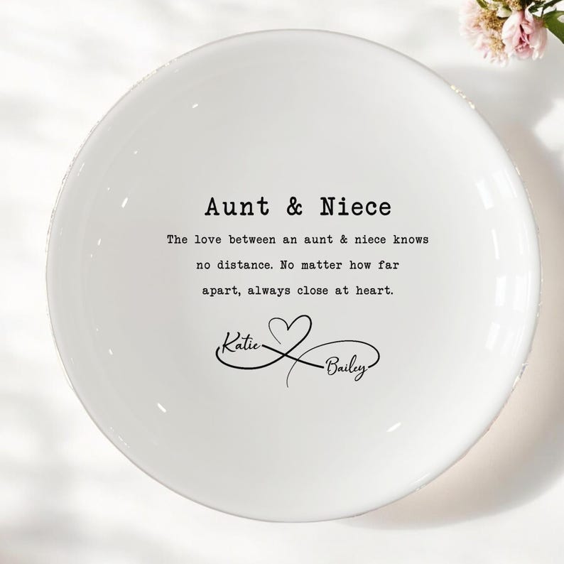 Personalized Aunt Niece Ring Dish/Aunt Niece Gift/Gift For Aunt from Nephew or Niece/Birthday Gifts/Gift for Auntie Keepsake/Baptism Gifts