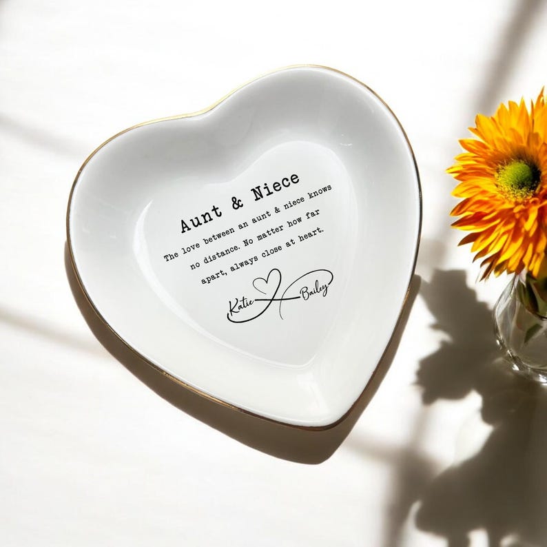 Personalized Aunt Niece Ring Dish/Aunt Niece Gift/Gift For Aunt from Nephew or Niece/Birthday Gifts/Gift for Auntie Keepsake/Baptism Gifts