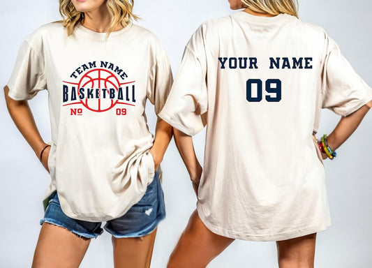Custom Basketball Shirt, Personalized Basketball Shirt, Basketball Team Name Shirt, Basketball Shirt, Game Day Shirt, Basketball Mom Shirt