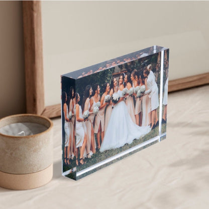 Photo Gifts, Custom Photo Block Acrylic, Acrylic Block Wedding Gift, Gifts for Couples, Anniversary Gift, Gifts for Her