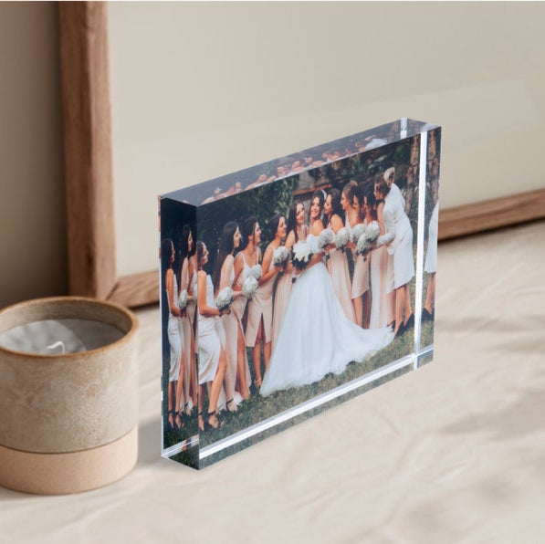 Photo Gifts, Custom Photo Block Acrylic, Acrylic Block Wedding Gift, Gifts for Couples, Anniversary Gift, Gifts for Her