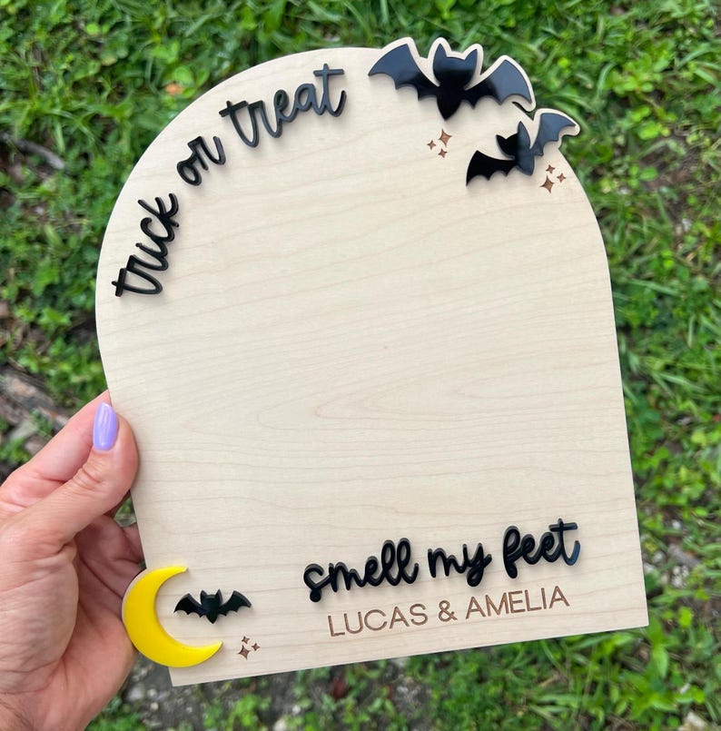 Halloween Kids Footprint Ghost Board, Trick or Treat Smell My Feet Halloween Craft, Ghost Footprint Keepsake Board