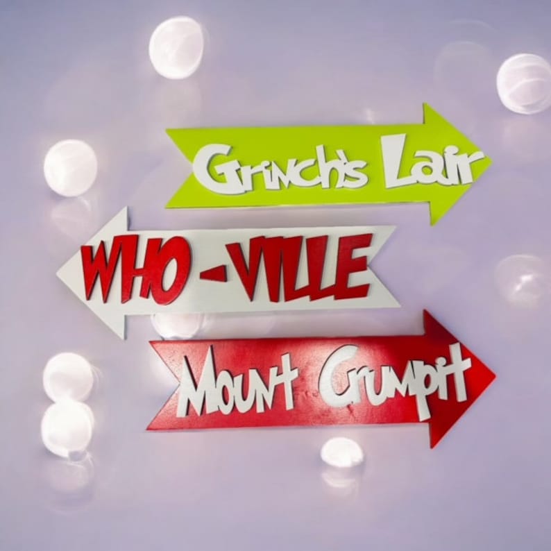 Who-ville Mount Crumpit Grinch Lair wood sign stocking sign, laser cut, Christmas decor, Christmas grinch