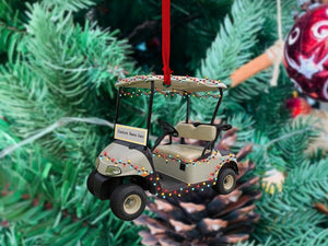 Personalized Golf Cart Christmas Ornaments, Golf Cart Flat 2D Ornament, Golf Ornaments for Christmas Tree Car Hanging, Gift for Golf Lovers