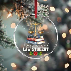 Personalized First Christmas as a Law Student Ornament, Law School Graduation Gift, Christmas Ornament, Law Student Gift, Lawyer Ornament