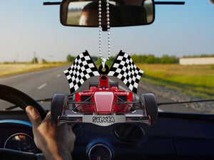 Personalized Racing Car F1 Christmas Ornaments, Formular Car Ornament, Flat 2D Ornament, F1 Car Tree Hanging, Car Hanger, Gift for Car Lover