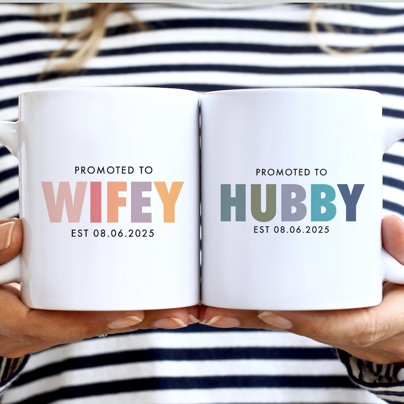 Personalized Mr & Mrs Coffee Mug, Husband and Wife Mugs, Mr and Mrs Mug, Custom Mr Mrs Coffee Mugs, New Bride and Groom Set, Valentines Gift