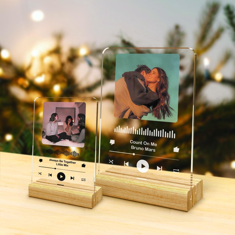 Custom Acrylic Music Plaque Song Plaque - Personalized Album Cover Music Plaque - Anniversary Gifts for Her & Him