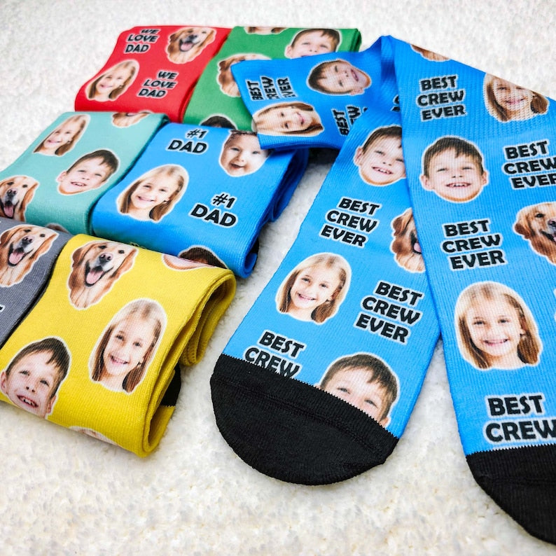 Custom Face Socks, Personalized Photo Socks, Custom socks, Picture Socks, Face on Socks, dog socks, Best Friends gift, cat socks