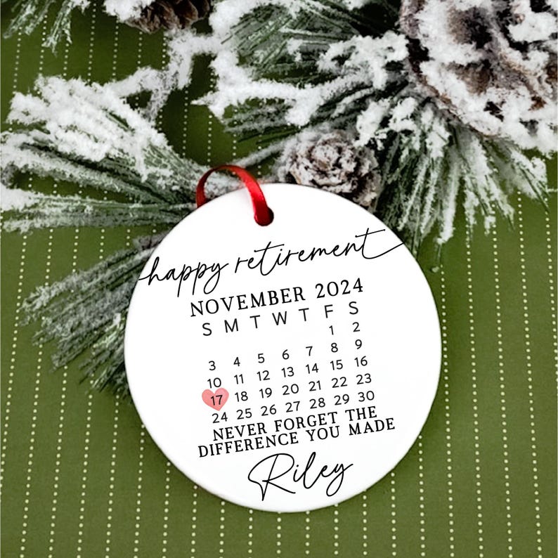 Retirement Gifts for Men and Women 2025 Christmas Ornament Never Forget the Difference You Made Appreciation Gift for Coworker Keepsake