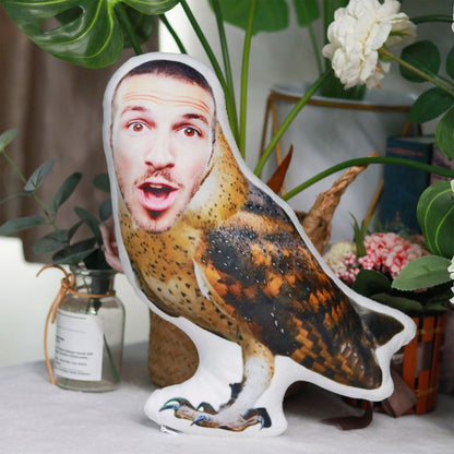 Personalized Human Face Animal Pillow,Custom Photo Cushion, Spoof Gifts, Party Gifts, Birthday Gift for Men, Customized Christmas Gifts