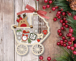 Personalized Baby's First Christmas Ornament 2024, Custom New Baby Gift, 4D Shake Babies Ornament, Baby Shower Gift, Baby Name Xmas Keepsake