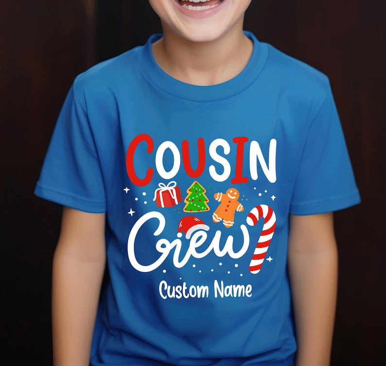 Matching Cousin Crew Christmas Shirts: Family Holiday Outfits Custom Shirt For Holiday Season Gift For Whole Family