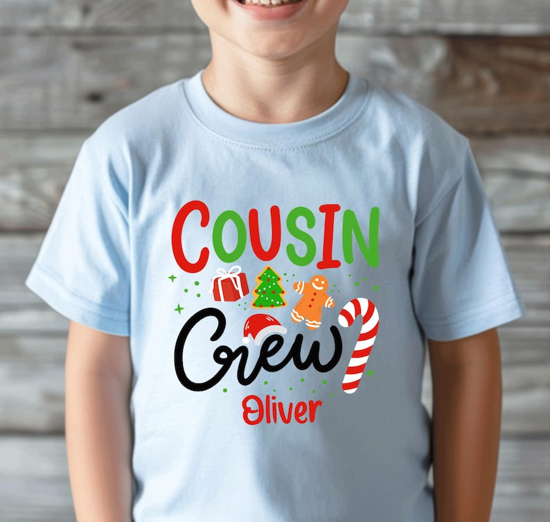 Matching Cousin Crew Christmas Shirts: Family Holiday Outfits Custom Shirt For Holiday Season Gift For Whole Family