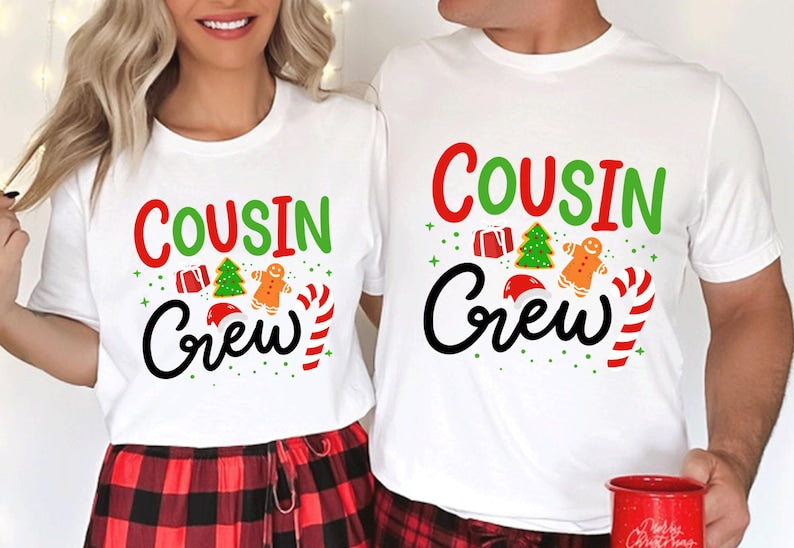 Matching Cousin Crew Christmas Shirts: Family Holiday Outfits Custom Shirt For Holiday Season Gift For Whole Family