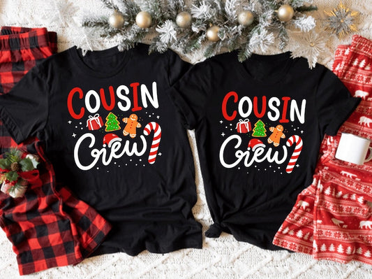 Matching Cousin Crew Christmas Shirts: Family Holiday Outfits Custom Shirt For Holiday Season Gift For Whole Family