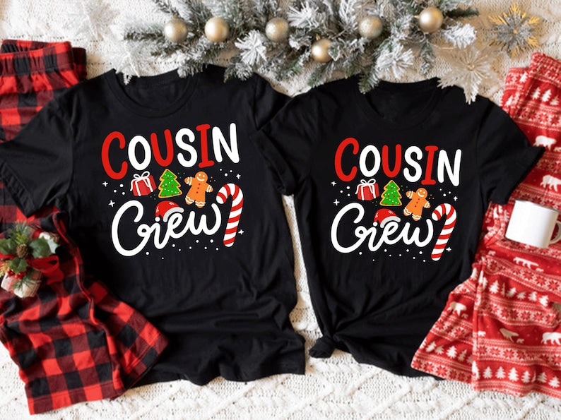 Matching Cousin Crew Christmas Shirts: Family Holiday Outfits Custom Shirt For Holiday Season Gift For Whole Family