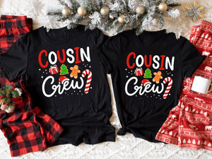 Matching Cousin Crew Christmas Shirts: Family Holiday Outfits Custom Shirt For Holiday Season Gift For Whole Family