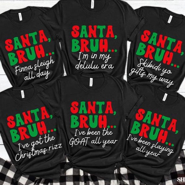 Family Christmas Shirts, Funny Christmas Family Shirts, Christmas Teacher Shirts, Matching Christmas Shirts, Teen Slang Christmas Bruh Shirt