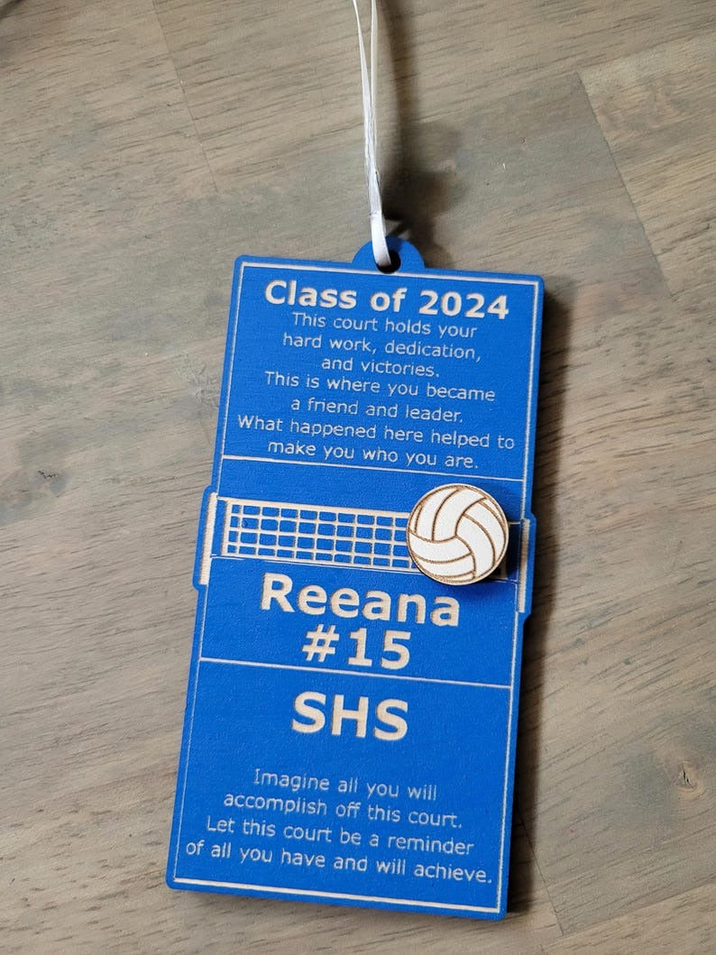 Volleyball Senior Night Gift + Banquet Bouquet Tag + Homecoming Event + Christmas Ornament + Coach Mom Goodie Bag Present + Keepsake