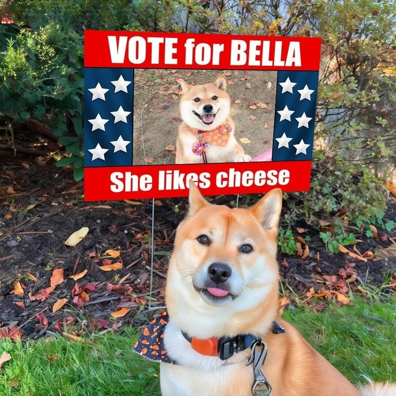 Custom Your Dog On Funny Political Parody Election, Personalized Yard Sign, Custom Pet Political, Funny Election Sign, Gift For Dog Lover