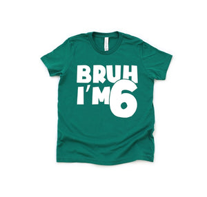 I'm 6 Shirt, 6th Birthday Shirt for Boy or Girl, Six Years Old Birthday Gift, 6 Year Old Birthday Tee, I'm Six T-Shirt, Kids Birthday Shirt