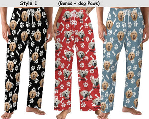 Custom Pajama Pants,Custom Dog Face Pajama,Personalized Pet Photo Pajamas,Men Pajama,Women Pajama,Personalized Gift,Graduation party Gifts