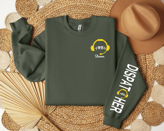 Custom Dispatcher Sweatshirt, 911 Dispatcher Shirt, Gift for Dispatcher, 911 Dispatcher Hoodie, 911 Emergency Sweater, Dispatcher Day Gift