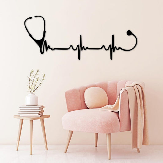 Stethoscope Metal Wall Art, Gift for Doctors, Doctor Metal Wall Decor, Nurse Wall Decor, Medical Assistant, Surgery Decor, Medical Wall Art,