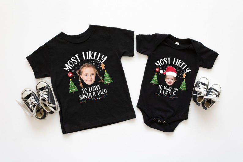 Personalized Christmas Shirt, Most Likely To Shirt, Custom Christmas Gift, Funny Christmas Family Photo Shirt, Christmas Party Group Shirt