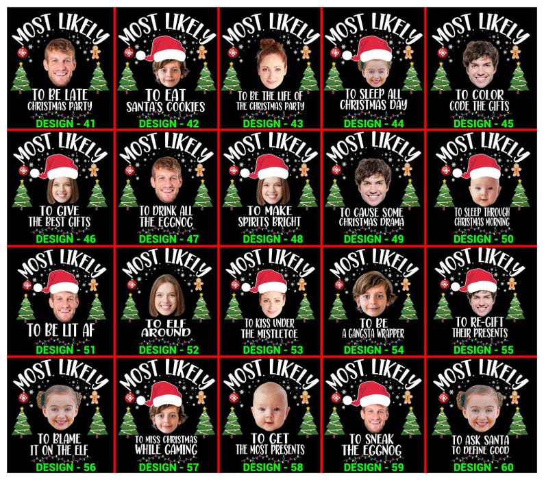 Personalized Christmas Shirt, Most Likely To Shirt, Custom Christmas Gift, Funny Christmas Family Photo Shirt, Christmas Party Group Shirt